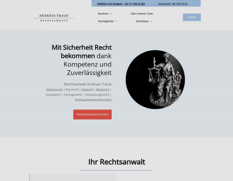 Website-Vorschau von Rechtsanwalt Andreas Traub