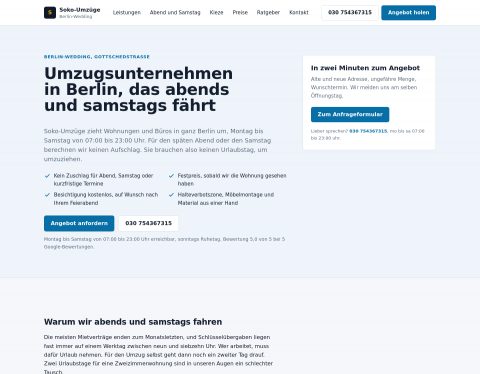 Website-Vorschau von Soko-Umzüge