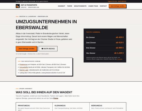 Vorschau von Zeit 24 Transporte Umzug