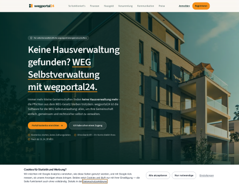 Vorschau von wegportal24 – Software für die WEG-Selbstverwaltung