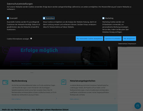 Website-Vorschau von Aulinger Rechtsanwälte