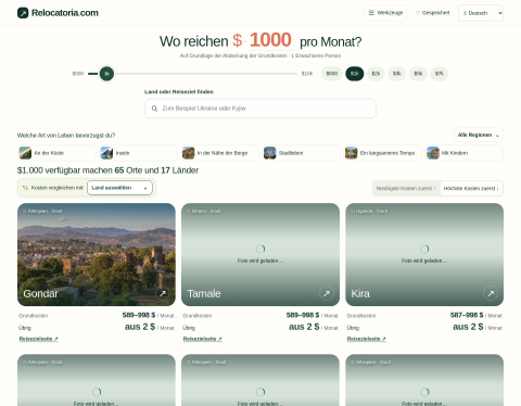 Website-Vorschau von relocatoria.com
