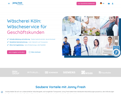 Website-Vorschau von Wäscherei Köln