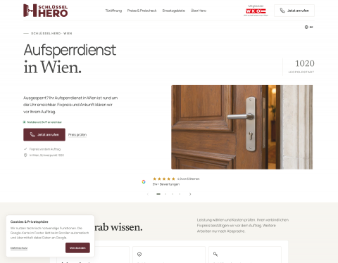 Vista previa de Schlüssel Hero Notdienst 24/7 in Wien