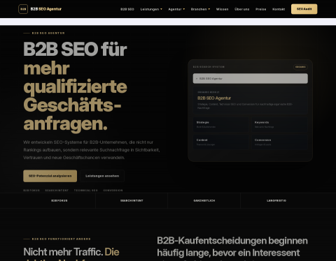 Vista previa de B2B SEO Agentur