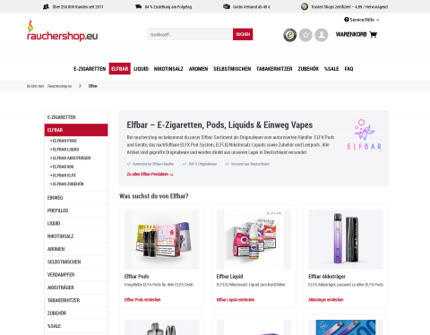 Aperçu de Rauchershop.eu