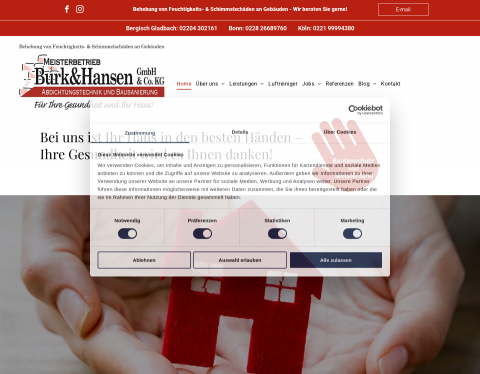 Website-Vorschau von Behebung von Feuchtigkeits- und Schimmel