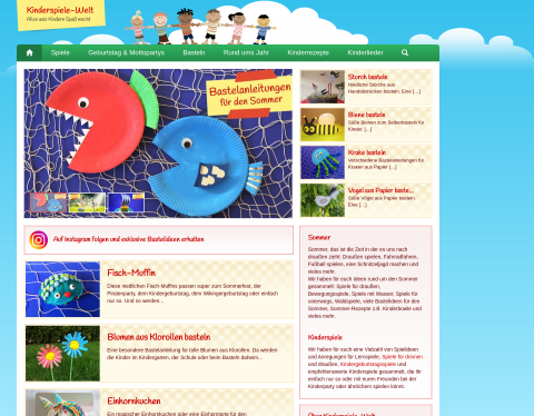 Website-Vorschau von Basteln, Spielen & Kindergeburtstag