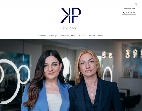Website-Vorschau von Salon Bern Haarverlängerung in Krefeld