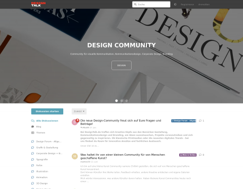Website-Vorschau von Design Forum