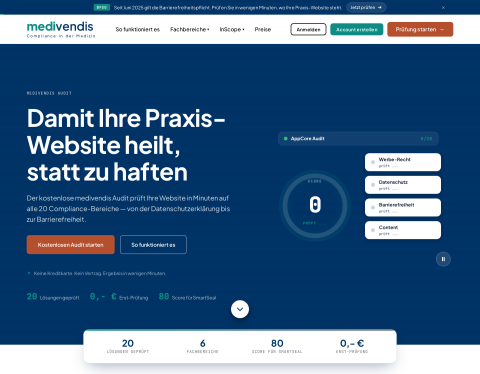 Website-Vorschau von medivendis.de