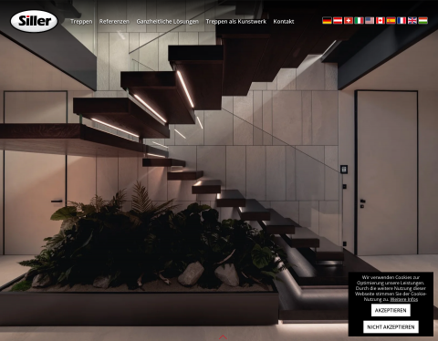 Website-Vorschau von Siller Designtreppen