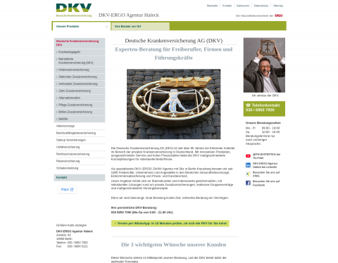 Website-Vorschau von Private Krankenversicherung