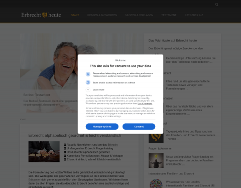 Website-Vorschau von Erbrecht heute