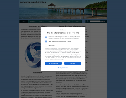 Website-Vorschau von Auswandern