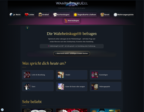 Website-Vorschau von Wahrheitskugel
