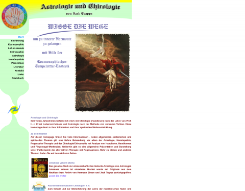 Website-Vorschau von Astrologie und Handlesen