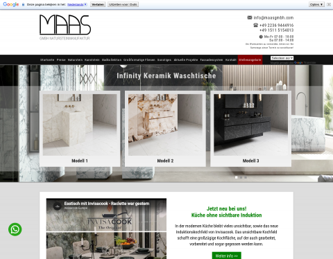 Website-Vorschau von Maas Naturstein und Caesarstone