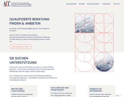 Website-Vorschau von Qualität in Seelsorge, Beratung und Supervision
