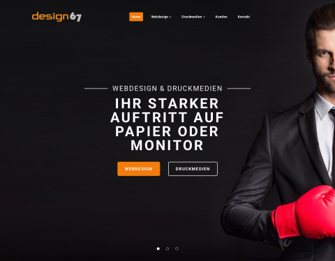 Website-Vorschau von Design67 - Webdesign und Drucksachen