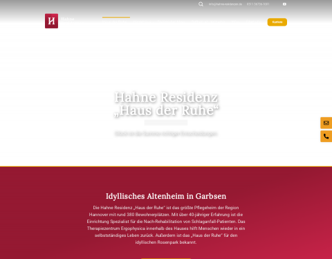 Website-Vorschau von Alten- und Pflegeheim Haus der Ruhe