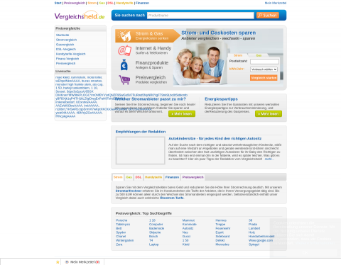 Website-Vorschau von Produkte vergeichen und günstige Preise