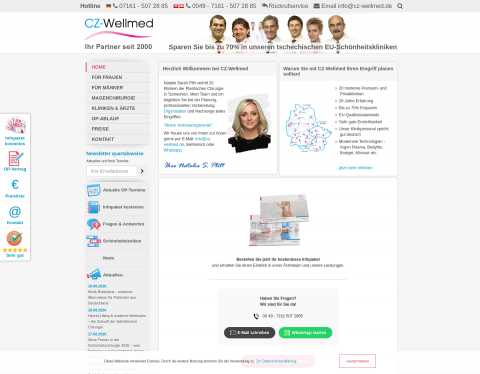 Website-Vorschau von BrustOP in Tschechien