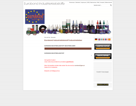 Website-Vorschau von Eurobond Industrieklebstoff
