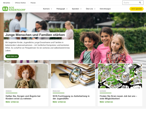 Website-Vorschau von SOS-Kinderdorf e.V. – Hilfe für Kinder