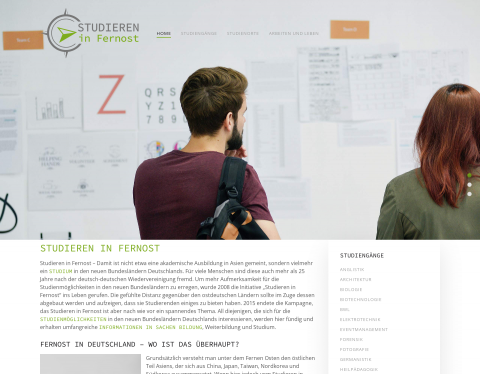 Website-Vorschau von Studieren in den Neuen Bundesländern
