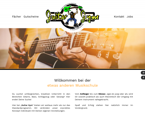 Website-Vorschau von Guitar Gym - Musikschule in Braunschweig