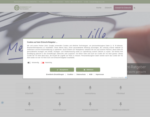 Website-Vorschau von Erbrecht-Ratgeber