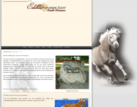 Website-Vorschau von Haflingerzucht Familie Kartmann