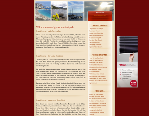 Website-Vorschau von Gran Canaria - unvergesslicher Urlaub