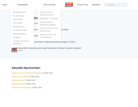 Website-Vorschau von Modellbaustudio Wilke - Modellbau