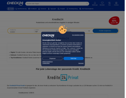 Vorschau von Online Kreditvergleich