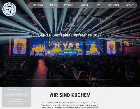 Website-Vorschau von Kuchem Konferenz Technik