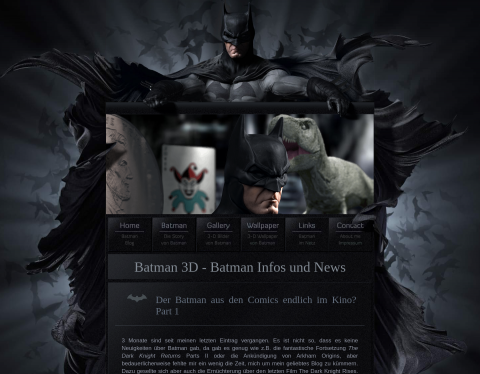 Website-Vorschau von The Dark Knight Batman