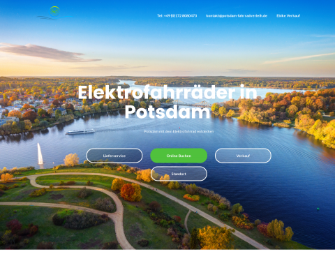 Website-Vorschau von Potsdam Fahrradverleih