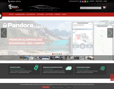 Website-Vorschau von Car Hifi Shop Car audio Autoalarman