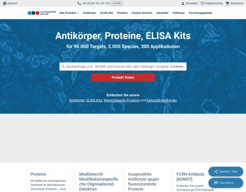 Website-Vorschau von Antikoerper - Online.de