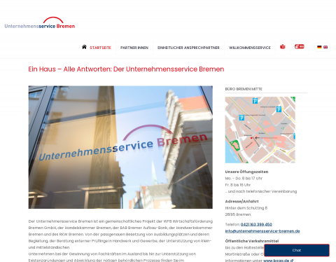 Website-Vorschau von Förderungen und Existenzgründung
