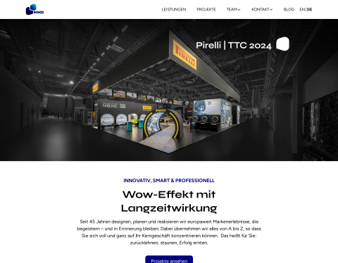 Website-Vorschau von Messebau in München