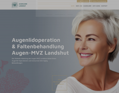 Website-Vorschau von Augenlider Landshut - Schöne Augen!