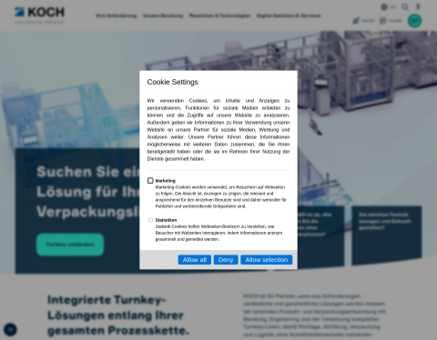 Website-Vorschau von KOCH Pac-Systeme GmbH