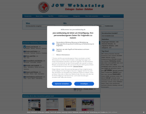 Website-Vorschau von JOW-Webkatalog by Jopen-Online