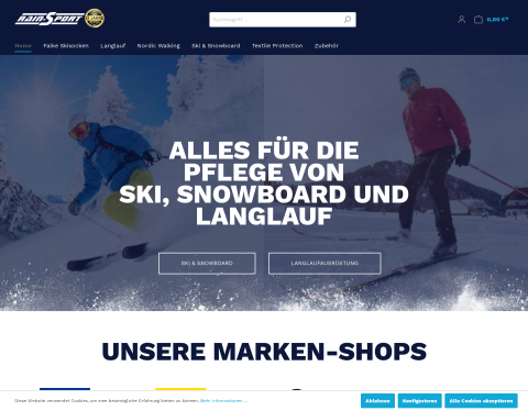 Website-Vorschau von Alles für Ski- und Snowboard