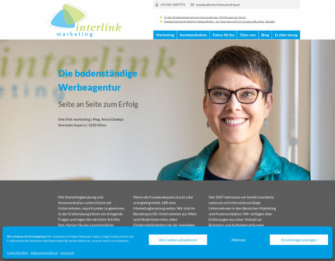 Website-Vorschau von interlink marketing: Erfolg und Wachstum