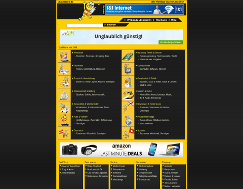 Website-Vorschau von Suchbiene, die fleißige Suchmaschine und Webkatalo