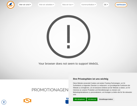 Website-Vorschau von Promotionagentur für Handelspromotions